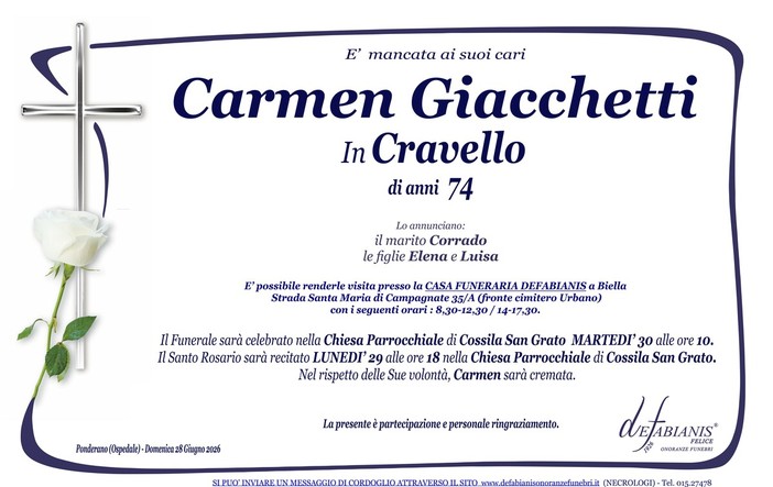 Carmen Giacchetti in Cravello