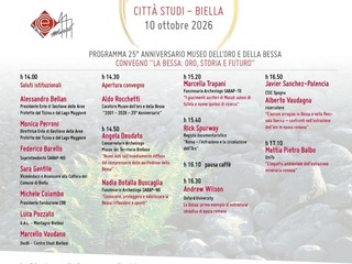 Due giorni dedicati ai 25 anni del Museo dell’Oro e della Bessa Due giorni dedicati ai 25 anni del Museo dell’Oro e della Bessa