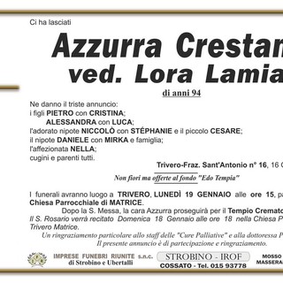 Azzurra Crestani, ved. Lora Lamia