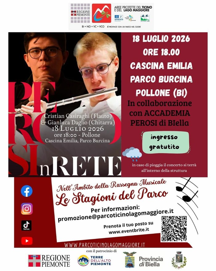 Perosi in rete, concerto alla Burcina di Pollone