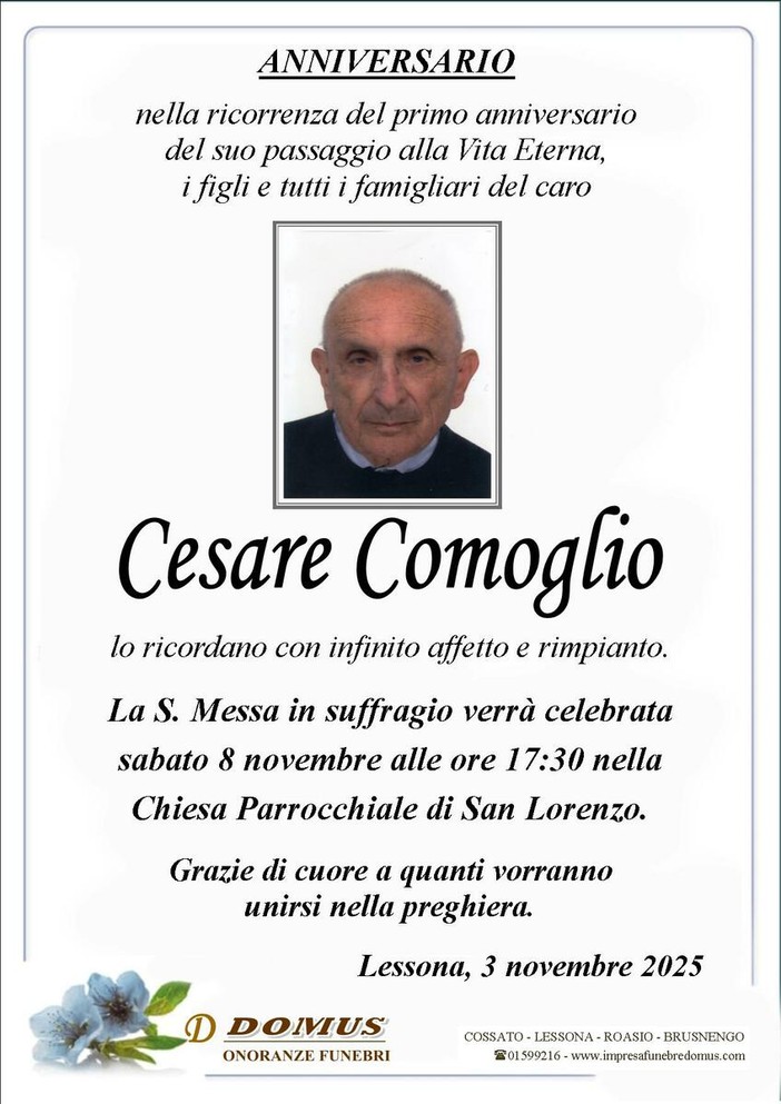 Cesare Comoglio - Anniversario