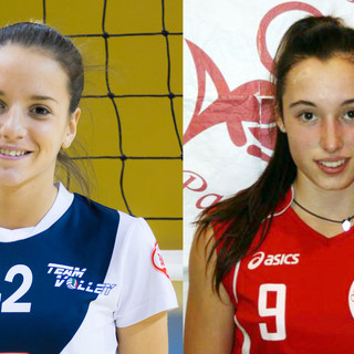 Eleonora Campana del Teamvolley e Elena Benvenuti dell'Occhieppese Eleonora Campana del Teamvolley e Elena Benvenuti dell'Occhieppese
