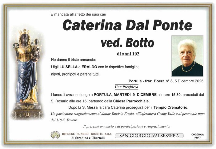 Caterina Dal Ponte, ved. Botto