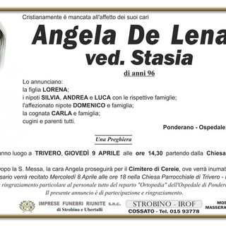 Angela De Lenart, Ved. Stasia