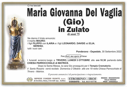 Maria Giovanna Del Vaglio (Gio), in Zulato