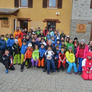Festa delle neve, bambini dell'Istituto La Marmora a Torgnon