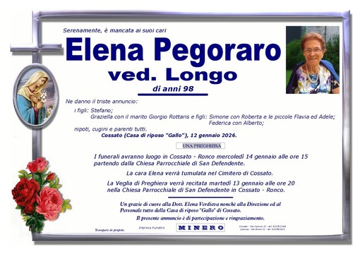 Elena Pegoraro, ved. Longo Elena Pegoraro, ved. Longo