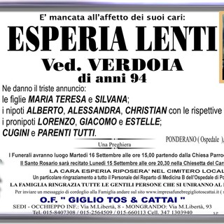 Esperia Lenti, ved. Verdoia