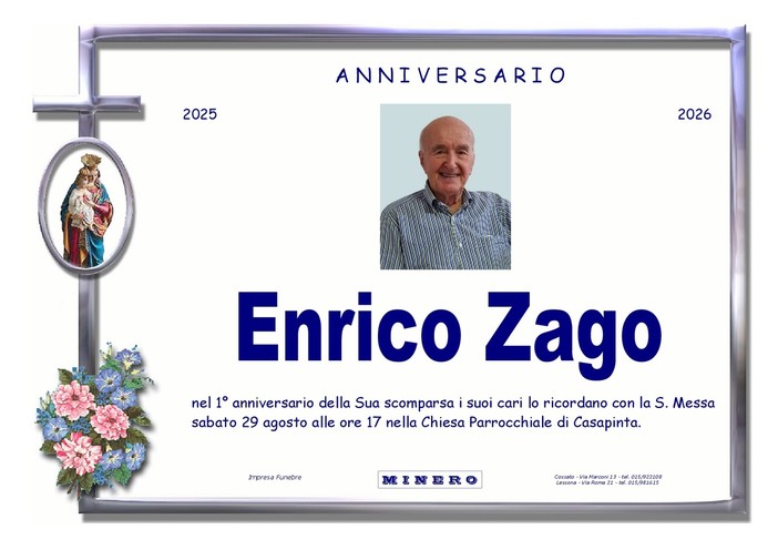 Enrico Zago - Anniversario