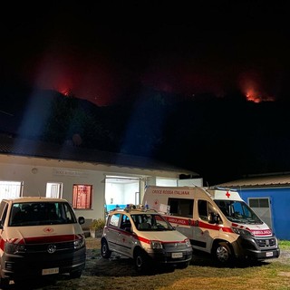 Incendi boschivi in Piemonte, Croce Rossa in campo a sostegno della popolazione e dei soccorritori