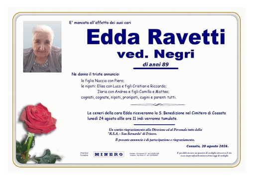 Edda Ravetti, ved. Negri
