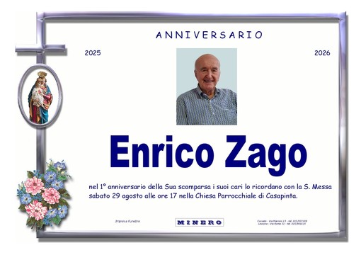 Enrico Zago - Anniversario Enrico Zago - Anniversario