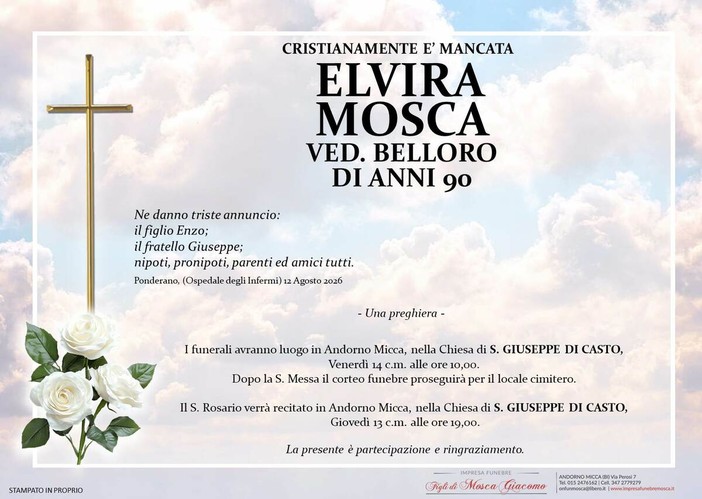 Elvira Mosca, ved. Belloro