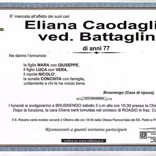 Eliana Caodagli, ved. Battaglin