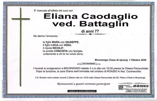 Eliana Caodagli, ved. Battaglin Eliana Caodagli, ved. Battaglin