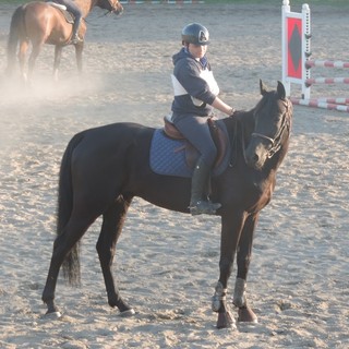 Edoardo Barbieri in sella a Pannocchia