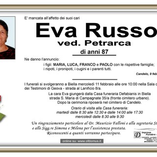 Eva Russo, ved. Petrarca