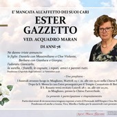 Ester Gazzetto, ved. Acquadro Maran