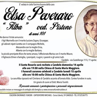 Elsa Peveraro &quot;Alba&quot; ved. Pistono