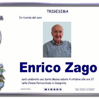 Enrico Zago - Trigesima Enrico Zago - Trigesima