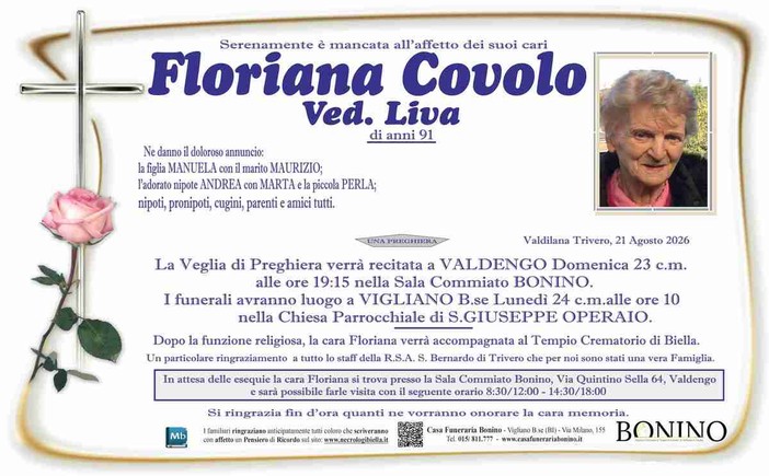 Floriana Covolo, ved. Liva