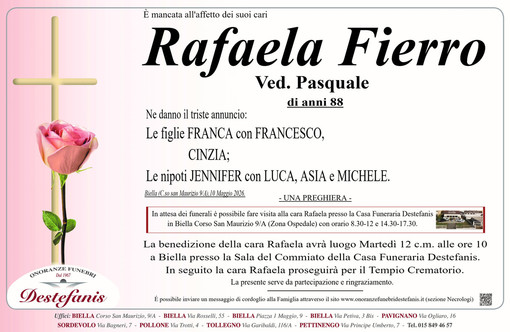 Rafaela Fierro, Ved. Pasquale