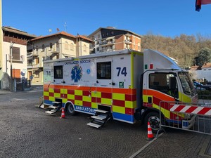 In foto l'ambulatorio medico mobile In foto l'ambulatorio medico mobile