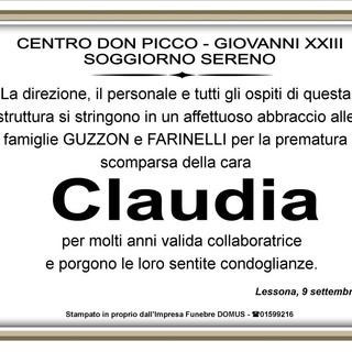 Claudia Farinelli, in Guzzon - Partecipazione Claudia Farinelli, in Guzzon - Partecipazione