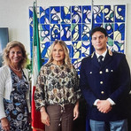 Biella, il Prefetto Scalfaro riceve in visita il nuovo Commissario della Polizia di Stato in forza alla Questura