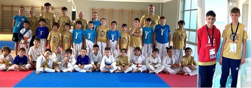 Nella foto il vivaio FUNAKOSHI esordiente al Gran Premio Giovanissimi e i protagonisti del Trofeo CONI, Gregorio Seracini e Davide Ramella Pralungo Nella foto il vivaio FUNAKOSHI esordiente al Gran Premio Giovanissimi e i protagonisti del Trofeo CONI, Gregorio Seracini e Davide Ramella Pralungo