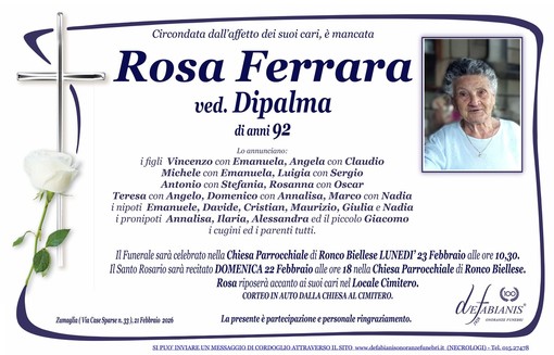 Rosa Ferrara Ved. Dipalma Rosa Ferrara Ved. Dipalma