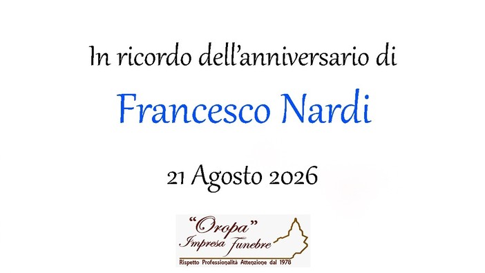 Francesco Nardi - Anniversario