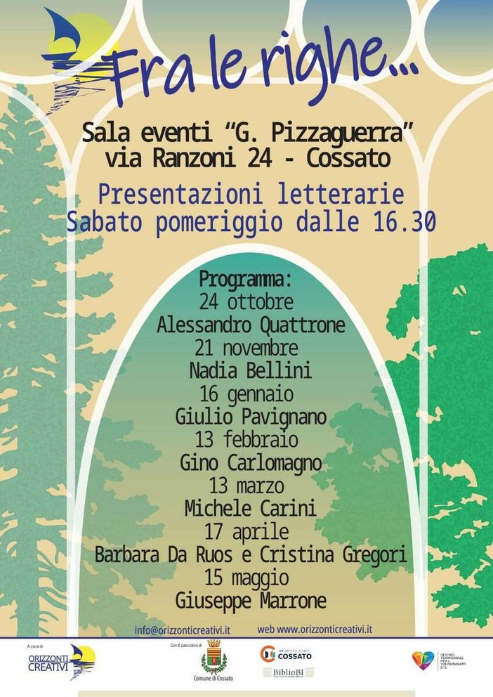 Sette appuntamenti con la lettura: a Cossato “Fra le righe” Sette appuntamenti con la lettura: a Cossato “Fra le righe”