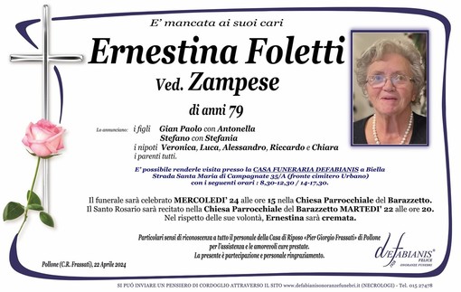 Ernestina Foletti, ved. Zampese