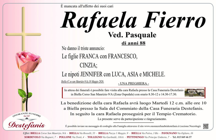 Rafaela Fierro, Ved. Pasquale