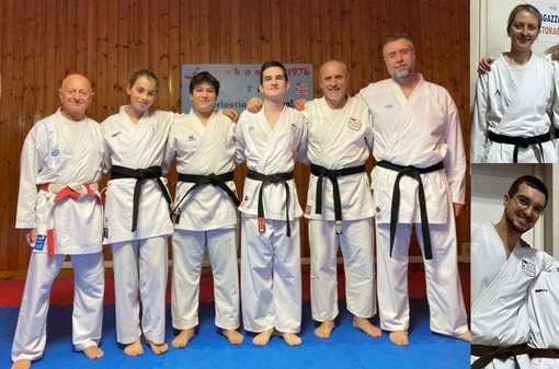 Cinture nere crescono: “Funakoshi 1976” in 7 superano gli esami di 1°-2° e 3° dan