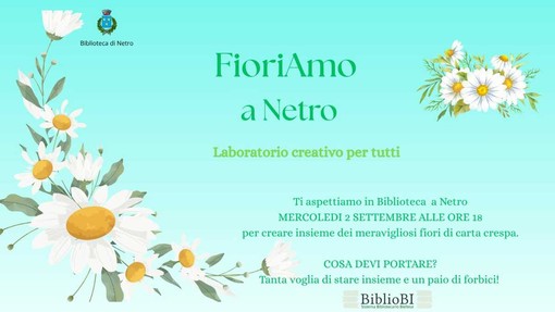 Netro, in biblioteca un laboratorio creativo dedicato ai fiori di carta crespa Netro, in biblioteca un laboratorio creativo dedicato ai fiori di carta crespa