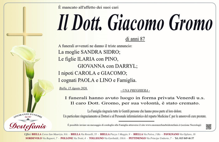 Il Dott. Giacomo Gromo