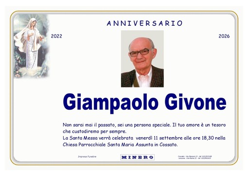 Giampaolo Givone - Anniversario Giampaolo Givone - Anniversario