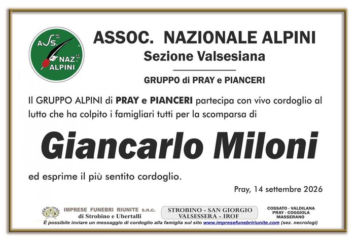 Giancarlo Miloni - Partecipazione