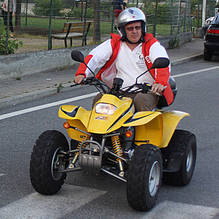 Il presidente provinciale Fidal Gino Marangoni in versione apripista