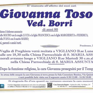 Giovanna Toso, ved. Borri