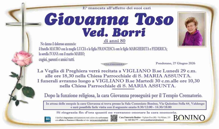 Giovanna Toso, ved. Borri