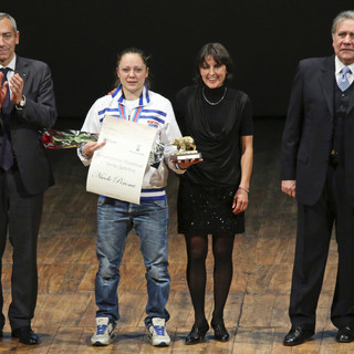 SERATA OLIMPICA - Passerella di campioni al teatro Villani di Biella SERATA OLIMPICA - Passerella di campioni al teatro Villani di Biella