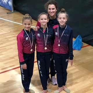 Ginvra Bravaccino – Emma Bragante – Elena Pavanetto dietro l’istruttrice Arianna Prete