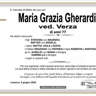 Maria Grazia Gherardi, ved. Verza Maria Grazia Gherardi, ved. Verza