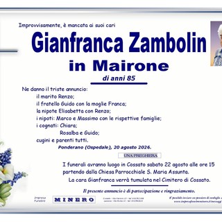 Gianfranca Zambolin in Mairone