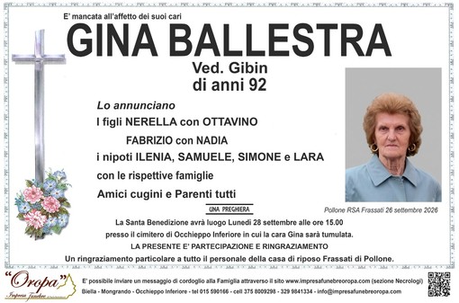 Gina Ballestra, ved. Gibin Gina Ballestra, ved. Gibin