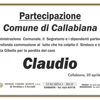 Claudio, Partecipazione Comune di Callabiana