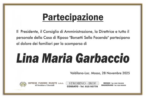 Lina Maria Garbaccio, partecipazione